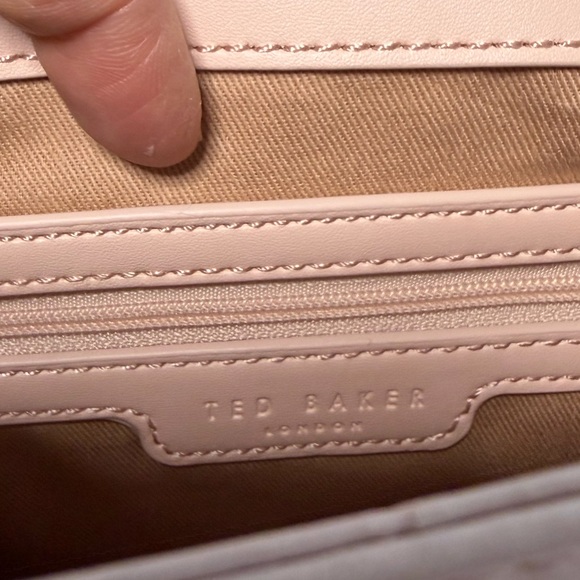 TED BAKER London NWT Baby Pink Webbing Darcell Satchel Crossbody bag MSRP $280 - Picture 12 of 14